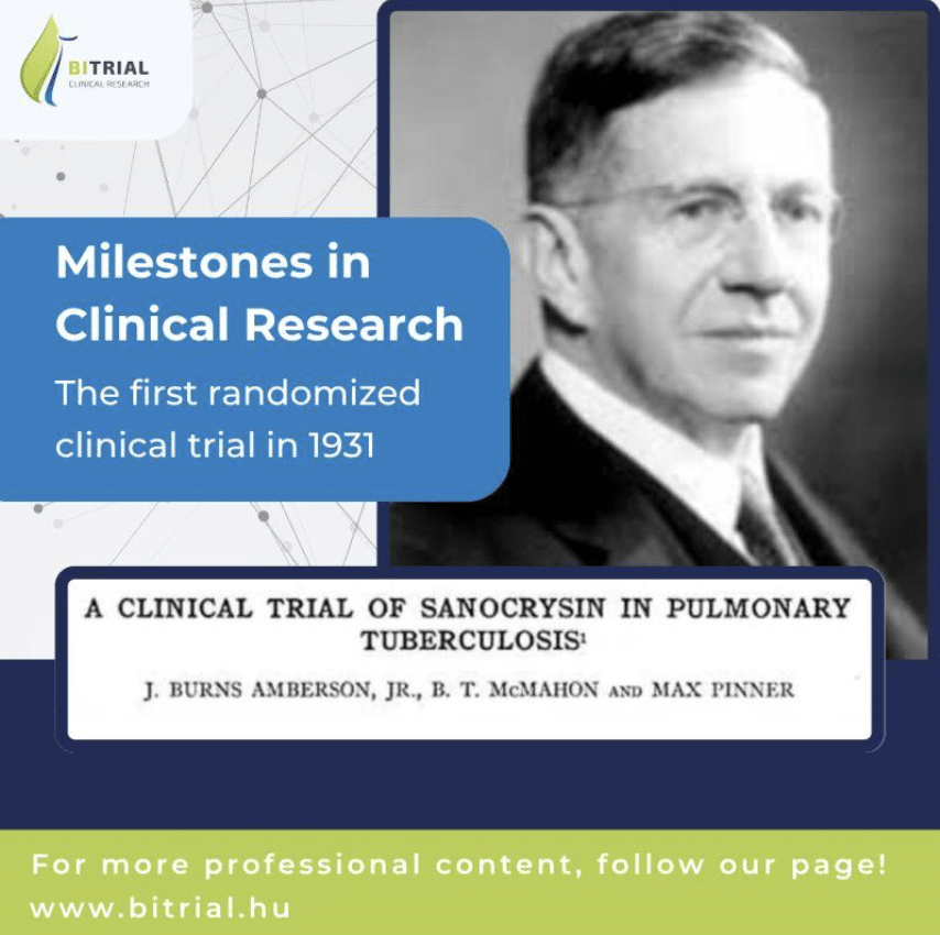 🕰️ Milestones in Clinical Research ➡️ The next stop on our journey through the history of clinical research takes us to a pivotal moment in 1931, when one of the first clinical trials to incorporate randomization was conducted.